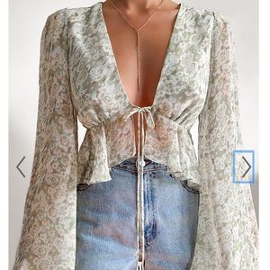 Dance it out top in citrus floral